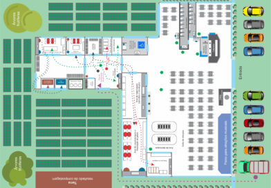 Layout de um Restaurante Comercial Sustentável